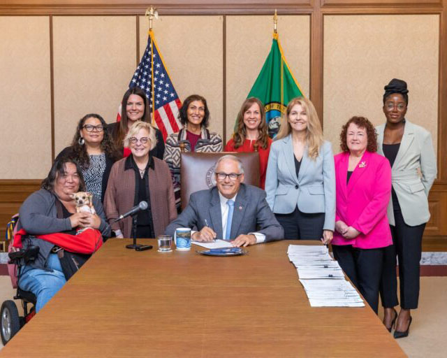 WASE Forward Substitute Senate bill 5114 signing with Governor Inslee